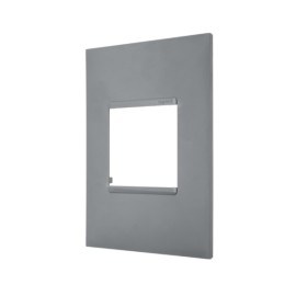 Placa sem Suporte 4x2 dois módulos Adjacentes Cinza Plus + Pial Legrand
