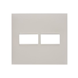 Placa sem Suporte 4x4 dois módulos Horizontal Branco Plus+ Pial Legrand