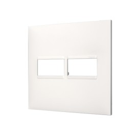 Placa sem Suporte 4x4 dois módulos Horizontal Branco Plus+ Pial Legrand