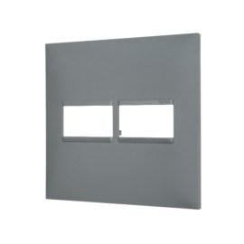 Placa sem Suporte 4x4 dois módulos Horizontal Cinza Plus+ Pial Legrand