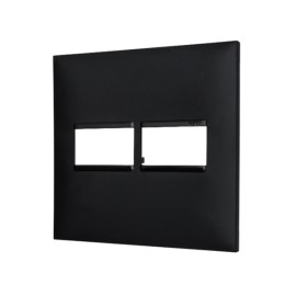 Placa sem Suporte 4x4 dois módulos Horizontal Preto Plus+ Pial Legrand
