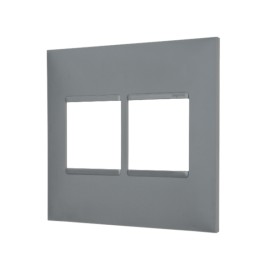 Placa sem Suporte 4x4 quatro módulos adjacentes Cinza Plus+ Pial Legrand