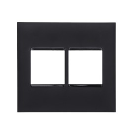Placa sem Suporte 4x4 quatro módulos adjacentes Preto Plus+ Pial Legrand