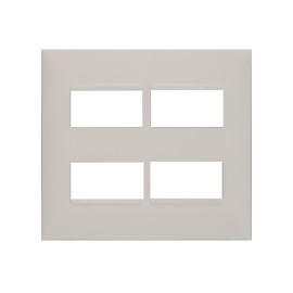 Placa sem Suporte 4x4 quatro módulos Branco Plus+ Pial Legrand