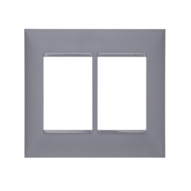 Placa sem Suporte 4x4 seis módulos adjacentes Cinza Plus+ Pial Legrand