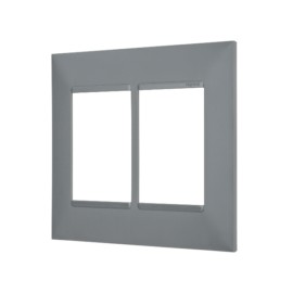 Placa sem Suporte 4x4 seis módulos adjacentes Cinza Plus+ Pial Legrand