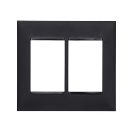 Placa sem Suporte 4x4 seis módulos adjacentes Preto Plus+ Pial Legrand