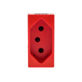 Módulo de Tomada de Energia 10A Vermelha Pial Plus Pial Legrand