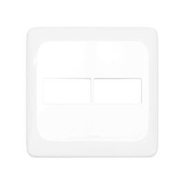 Placa com Suporte 4x4 dois módulos Branco Pial Pop Pial Legrand