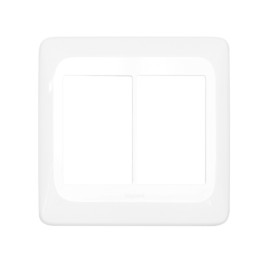 Placa com Suporte 4x4 seis módulos adjacentes Branco Pial Pop Pial Legrand