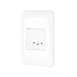 Conjunto  Interruptor Simples 10A/Tomada de Energia 20A Pial Pop Pial Legrand Conjunto  Interruptor Simples 10A/Tomada de Energia 20A Pial Pop Pial Legrand