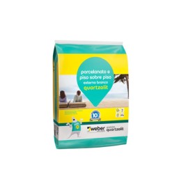 Argamassa Porcelanato e Piso sobre Piso Externa Branca 20kg Quartzolit Argamassa Porcelanato e Piso sobre Piso Externa Branca 20kg Quartzolit