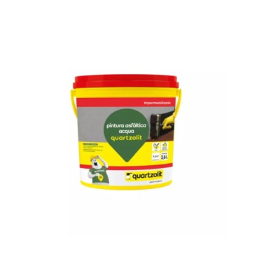 Impermeabilizante Pintura Asfáltica Acqua Preto 3,6 litros Quartzolit