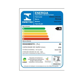 Aquecedor a Gás 27 litros REUE-271 FEH GLP Branco Rinnai Aquecedor a Gás 27 litros REUE-271 FEH GLP Branco Rinnai