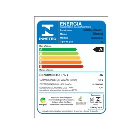 Aquecedor a Gás 32 litros REUE-331 FEH GN Preto Rinnai Aquecedor a Gás 32 litros REUE-331 FEH GN Preto Rinnai