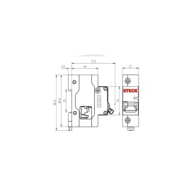 Disjuntor Monopolar Curva C 100A Steck Disjuntor Monopolar Curva C 100A Steck