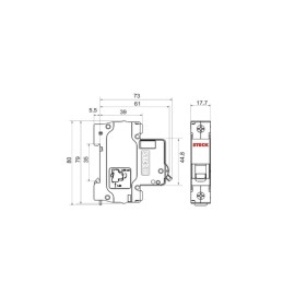 Disjuntor Monopolar Curva C 25A Steck Disjuntor Monopolar Curva C 25A Steck