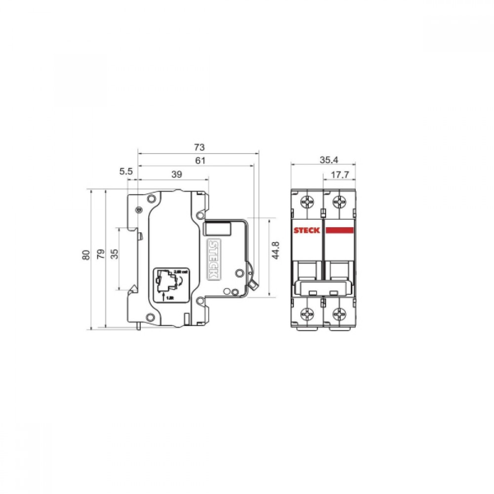 Disjuntor Bipolar Curva C 32A Steck - Steck - Elétrica - Disjuntores ...