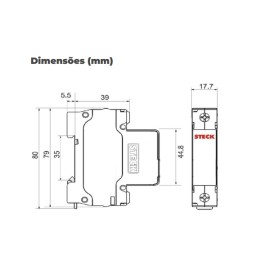Protetor de Surto 20kA 275VCA Steck Protetor de Surto 20kA 275VCA Steck