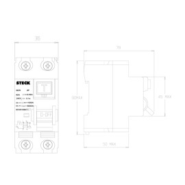 Interruptor Diferencial DR Bipolar 40A 30MA Steck Interruptor Diferencial DR Bipolar 40A 30MA Steck