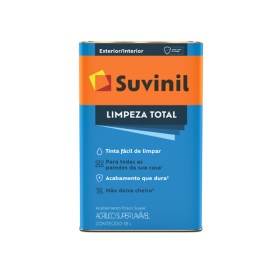 Tinta Acrílica Fosco Suave Limpeza Total Branco 18 litros Suvinil Tinta Acrílica Fosco Suave Limpeza Total Branco 18 litros Suvinil