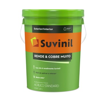 Tinta Acrílica Rende & Cobre Muito Branco 20 Litros Suvinil