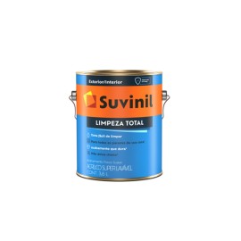 Tinta Acrílica Fosco Suave Limpeza Total Branco 3,6 litros Suvinil Tinta Acrílica Fosco Suave Limpeza Total Branco 3,6 litros Suvinil