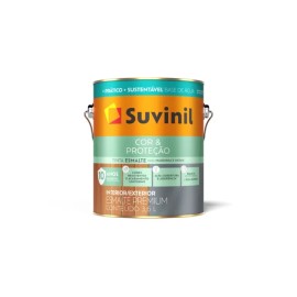 Tinta Esmalte Cor e Proteção Branco Fosco Base Água 3,6 litros Suvinil Tinta Esmalte Cor e Proteção Branco Fosco Base Água 3,6 litros Suvinil