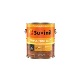Verniz para Madeira Tripla Proteção Brilhante Natural 3,6 litros Suvinil Verniz para Madeira Tripla Proteção Brilhante Natural 3,6 litros Suvinil