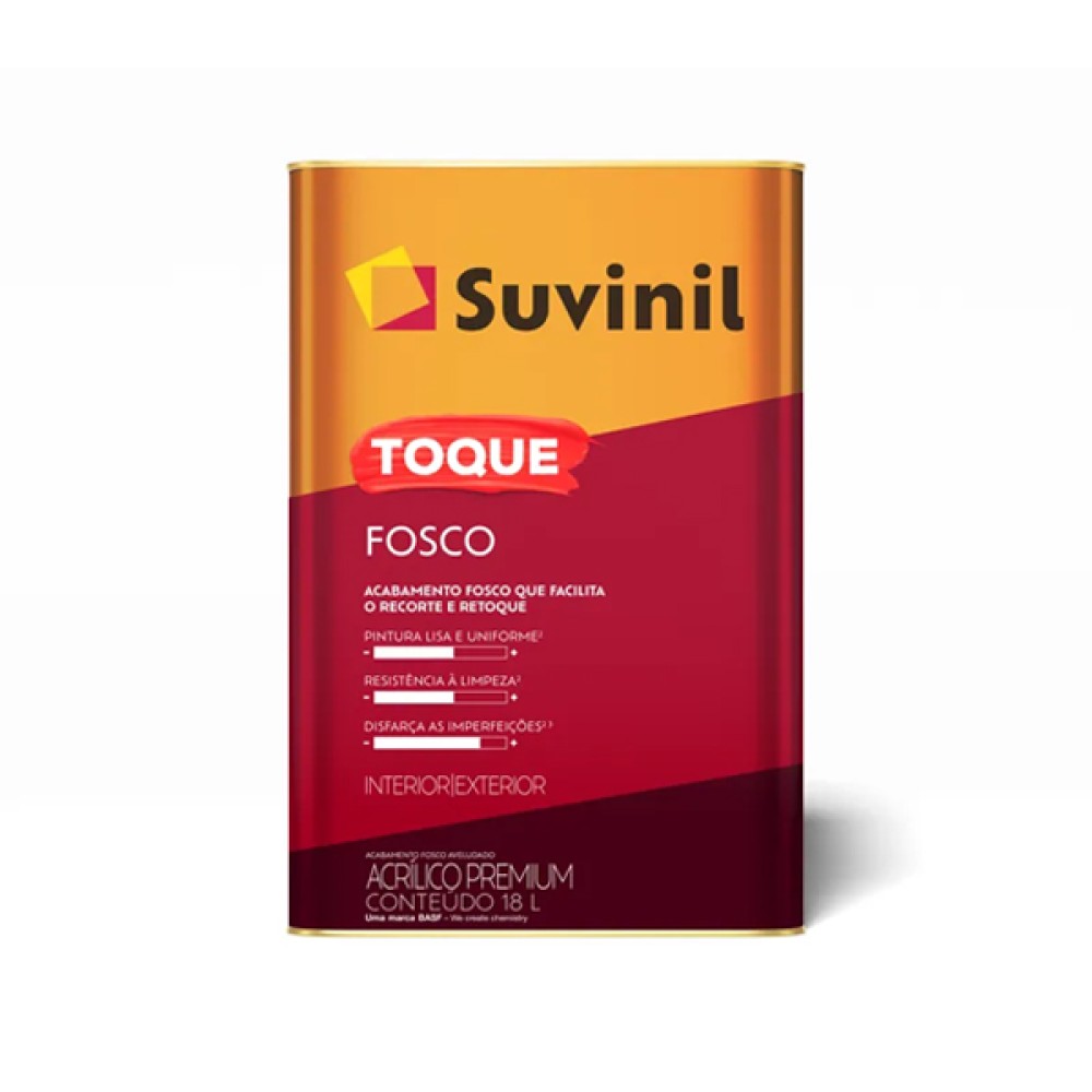 Tinta Acrílica Toque Fosco Premium Branco Neve 18 Litros Suvinil