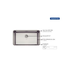 Cuba Embutir Quadrum 70 U Inox Acetinado