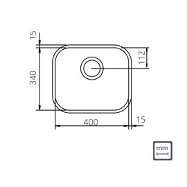 Cuba Embutir Lavinia 40 BL Inox Brilho
