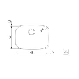 Cuba Embutir Lavinia 48 BL Inox Brilho