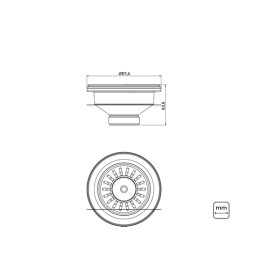 Válvula 4 1/2 sem Escape em Aço Inox Polido e Polipropileno Tramontina 94510027