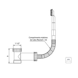 Conexão Flexível para Escape Triturador em Polipropileno 9 Tramontina 94510019