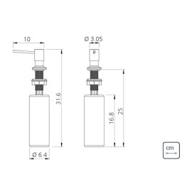 Dosador Sabão inox Rose Gold Recipiente Plástico 500 ml revestimento PVD Tramontina 94517404