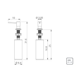 Dosador Sabão Tramontina inox Black Recipiente Plástico 500 ml Revestimento PVD 94517504