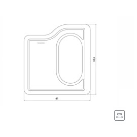 Tábua para Cubas Sobrepor Morgana Tramontina em Madeira 43,5 x 41 cm 94530016