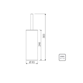 Escova para Banheiro Tramontina em Aço Inox Acabamento Acabamento Acetinado 94533008