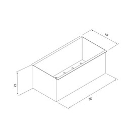 Escorredor Profundo Aço Inox  30x16 cm P/ Calha Umida 94534011