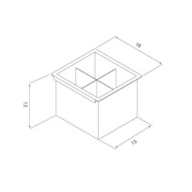 Escorredor Porta Talheres Tramontina Aço Inox 15x16 cm P/ Calha Umida 94534014