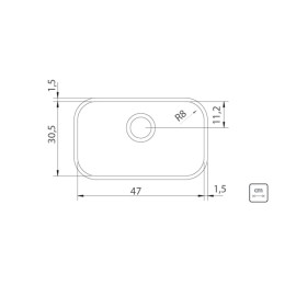 Cuba Embutir Lavinia 47 BL Inox Brilho