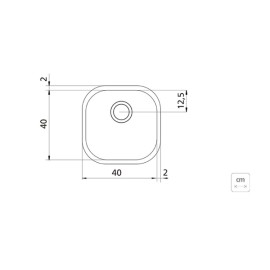 Cuba Embutir/Sobrepor Aria Maxi 40 BS Inox Escovado