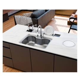 Cuba Inox Cozinha Morgana 60 FX 685x485 Undermount com Acessórios e Monocomando Tramontina 93806492