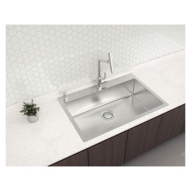 Cuba Sobrepor Quadrum Flush 70 Inox Acetinado