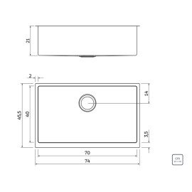 Cuba Quadrum Farm 1C 70 Inox Acetinado