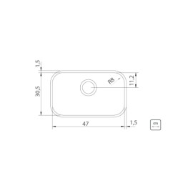Cuba Embutir Lavinia 47 BL Inox Brilho