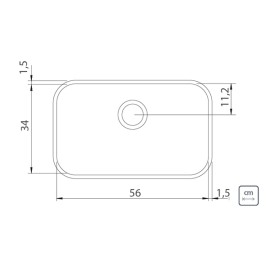 Cuba Embutir Lavinia 56 BL Inox Escovado
