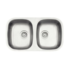 Cuba de embutir Tramontina Isis 2C 34 BL em Aço Inox Escovado 77x45 cm 94030102