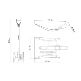 Pá Quadrada 464/30 em Aço com Cabo de Madeira 71 cm Reta Ergonômica Tramontina 77464434
